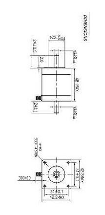 Imagen 5 de 5 de 5pcs Nema17 Motor De Escalonamiento 75oz. En 2,5 Doble Eje 4