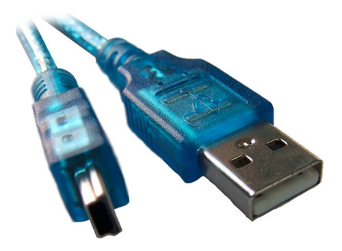 Cable Usb 2.0 Real A Mini Usb 5 Pines Filtro 1,80 Mts Nisuta Color Azul