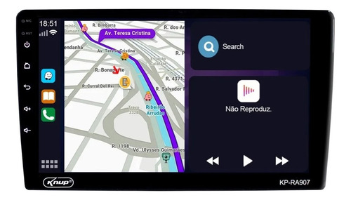 Central Multimídia Carplay Andoird Auto + Câmera New Fit