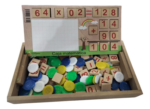 Juego De Números Caja Matemática De Madera