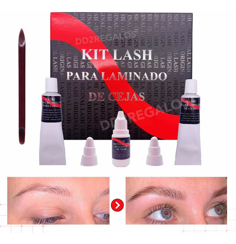 Imagen 2 de 3 de Kit Para Laminado Alisado De Cejas 100 Servicios Lash Kit