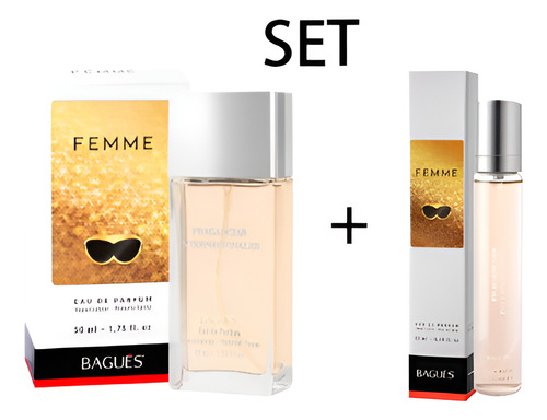 Perfume Set Femme Edp + Perfumero Femme Edp 20ml Bagues Dama