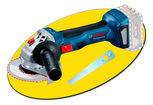Amoladora Angular Inalambrica Bosch Gws180-li Madera 115m