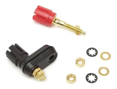 Conector Doble Banana Rojo Negro Plug