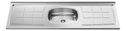 Pia De Cozinha Com Cuba E Válvula Bali 150cm Aço Inox - Ghel