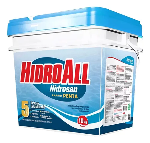 Balde De Cloro Granulado Penta Hidrosan 10kg Hidroall
