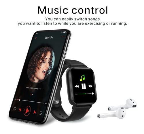 Reloj Inteligente Hombres Mujeres Pantalla Táctil A Todo