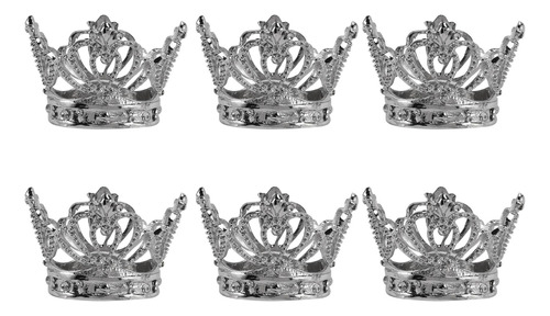 6 Servilleteros Con Forma De Corona Con Diamantes De Imitaci