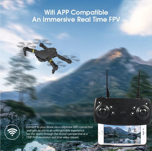 Câmera HD Drone E998 Pro de 50 metros e 720mp para iniciantes