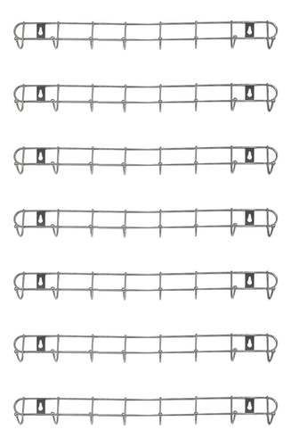 Set X10 Cuelga Llaves / Utensilios Con 8 Ganchos Cromado