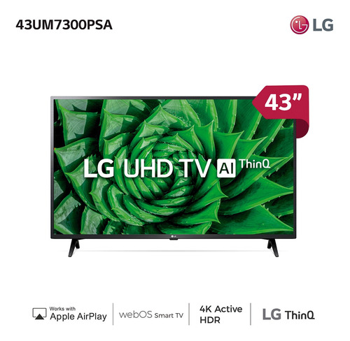 Smart Tv LG 43` Uhd 4k Led Modelo 43um7100 Wifi Netflix Amv