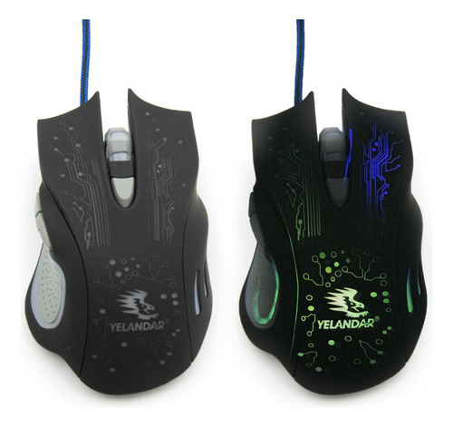 Mouse Gamer Rgb Ergonómico Con Cable, Alta Precisión Color Negro
