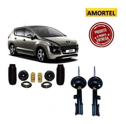 Par Amortecedores +kit  Peugeot 3008 2008/16 Dianteiro