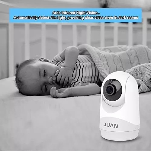  JUAN Monitor de video para bebés con cámara y audio, monitor de  cámara para bebés sin WiFi con pantalla IPS de 3.2 pulgadas para  niños/mascotas/ancianos, cámara panorámica/inclinación/zoom, 1000 pies, :  Bebés