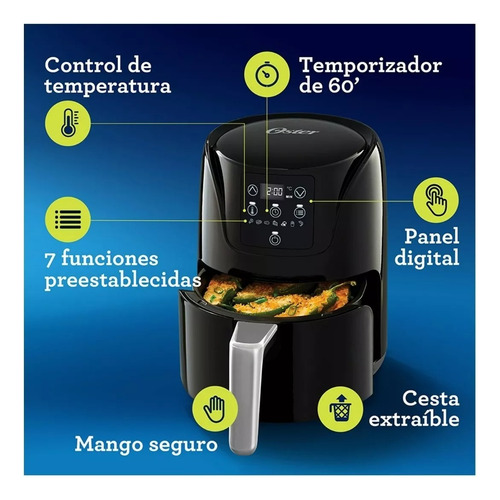 Freidora De Aire Oster Digital 1.8lt Ckstaf18ddf