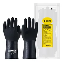 Comprar 3 Pares De Guantes Resistentes A Los Químicos De Nitrilo