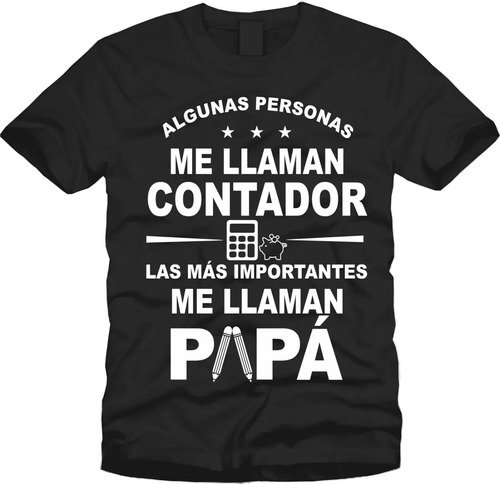 Playera Papa Contador Cuello Redondo Dia Del Padre