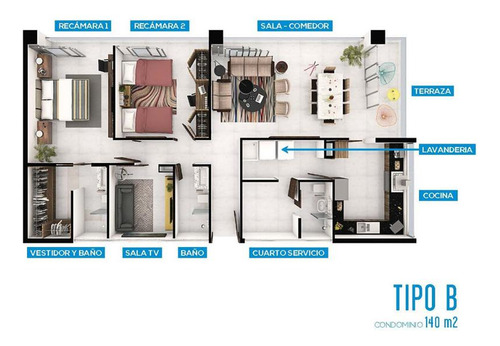 Departamento En Venta En Cancún Brezza Towers 2 Recámaras 140 M2 El Table