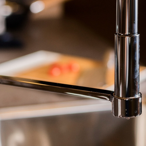 Canilla Cocina Piazza Monocomando Kitchen Mixer Cromo Negro