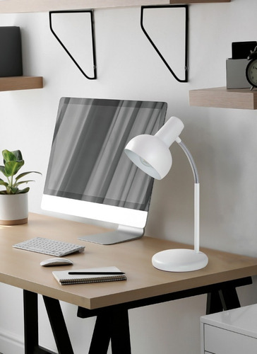 Imagen 2 de 8 de Lampara Escritorio Mesa Velador Melo Flexible E27 Led