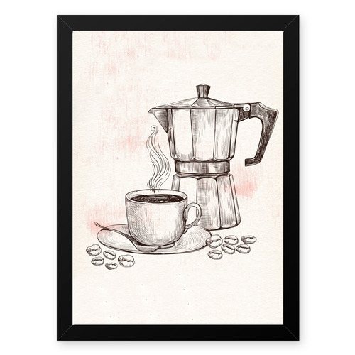 Imagem 1 de 1 de Quadro Graos Cafe Maquina 23x33 Cm
