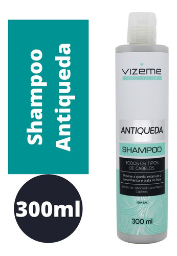 Imagem 1 de 2 de Shampoo Antiqueda Vizeme Todos Os Tipos De Cabelos 300ml