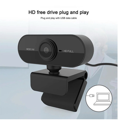 Imagen 4 de 4 de Camara Web Webcam Pc Full Hd 1080 Microfono Usb Plug & Play