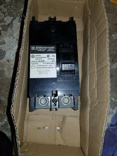 Imagen 5 de 5 de Breaker 2 Polos 2x125a Marca Square D