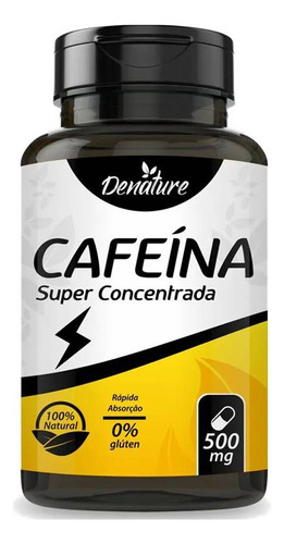 Cafeína Super Concentrada 500mg 60 Cápsulas Denature