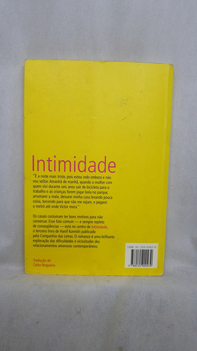 Livro Intimidade - Hanif Kureishi - Editora Companhia Das Letras (Usado)