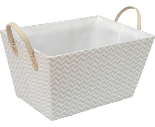 Imagen 6 de 10 de Caja Organizadora De Tela Zigzag 37x20x27 Cm Afj