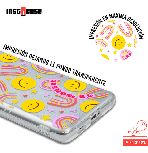 Funda Para Huawei Para Mujer Caritas Felices Con Nombre