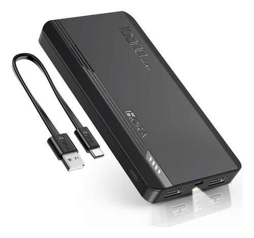 Power Bank 10000mah Con 2 Puertos Usb Y Salida 2.1a
