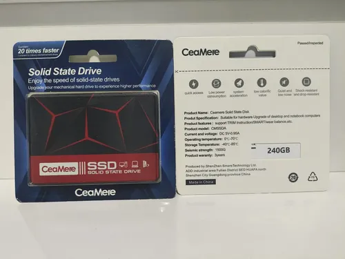 Ssd CeaMere CMSSDA 240gb Sata Cor Preto | Frete grátis