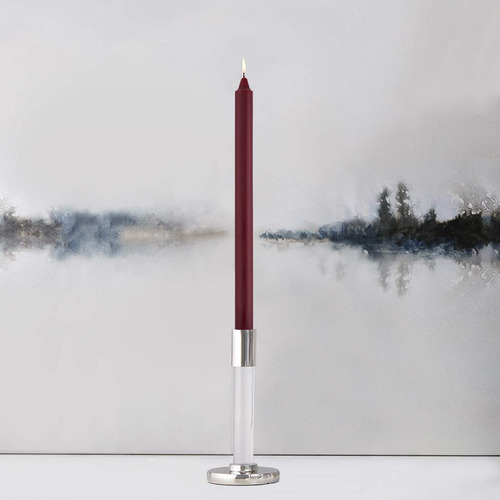 Velas De Cena Granate Lisas 30 Cm 12 Unidades