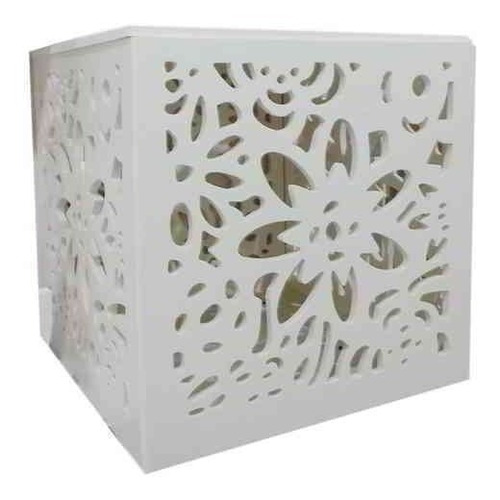 Cubo Calado 25x25, Blanco, Decoracion.