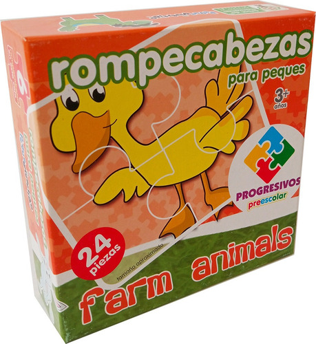 Rompecabezas Preescolar Progresivo Didáctico - Farm Animals