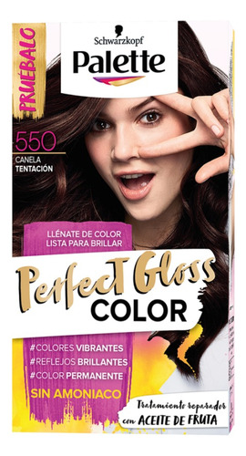 Tintes Palette Perfect Gloss - mL  Tono 550 Canela Tentación