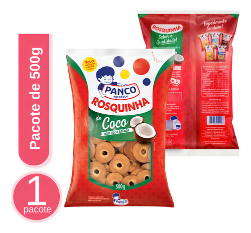 Biscoito Rosquinha Coco Panco Pacote 500g