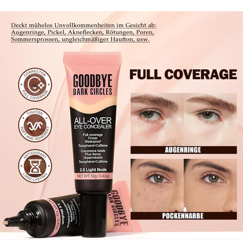 Corrector Líquido, Corrector De Color, Corrector De Ojeras
