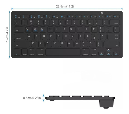 Capa Com Teclado Bluetooth Para Tablet 9 Polegadas