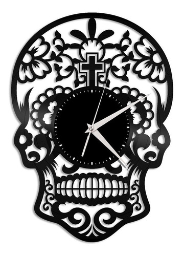 Reloj Corte Laser 3436 Diseños Calavera Dia Muertos