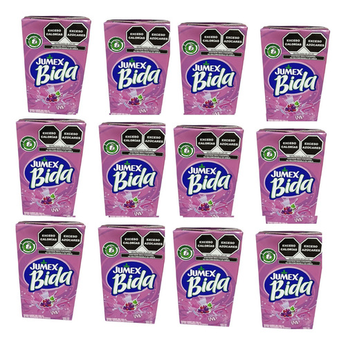 Jugo Bida 500ml Caja De 12pz Sabor Uva