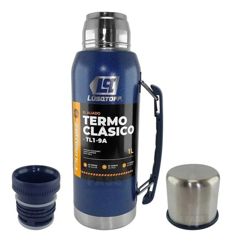 Termo Inoxidable 1lt Lusqtoff Tl1-9a Frio Calor Con Cebador