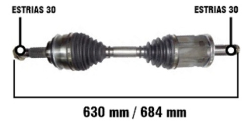 Semieje Para Toyota Hilux 16/.. 2.4tdi 4x2/4x4 Der./izq.
