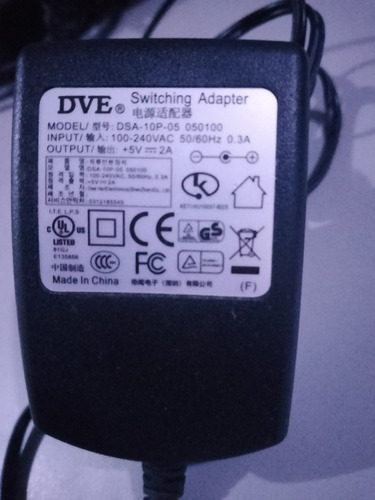 Cargador Dve Modelo: Dsa-10p-05 (Usado)