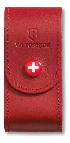Funda Victorinox Para Navaja Swisschamp Piel Roja Color Rojo