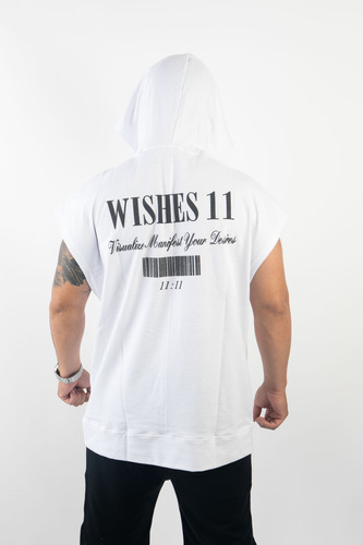 Chaleco Buzo Oversize Algodón Liviano Con Capucha Hombre Gym