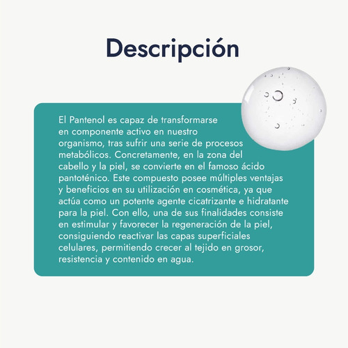Imagen 7 de 10 de D Pantenol Usp Uso Cosmético 500 G