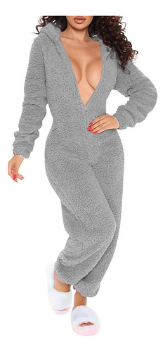 Pijama Sexy De Mujer, Cálido Mono De Forro Polar